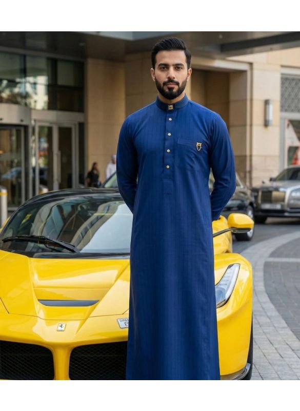 Al Noor Platinum Azure Blue Thobe