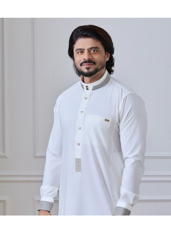Al Noor Cream Embroidery Thobe