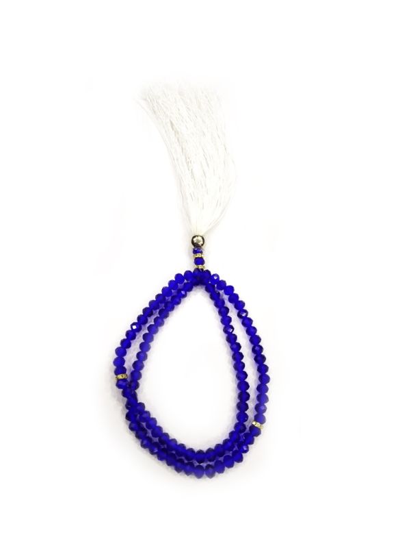 Royal Blue Crystal Tasbih 8mm 33 Beads