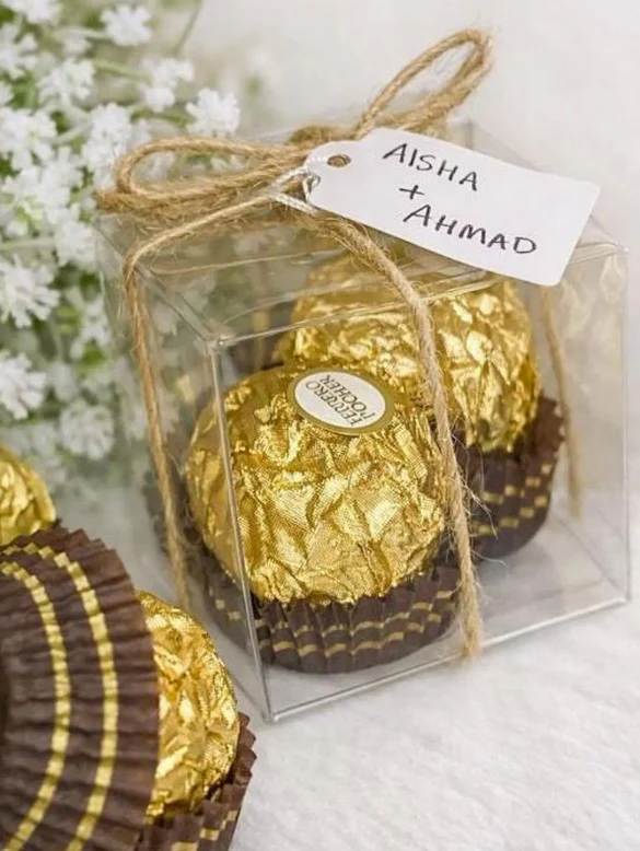 Luxury Personalised Ferrero Rocher Wedding Favours Elegant Guest Gifts