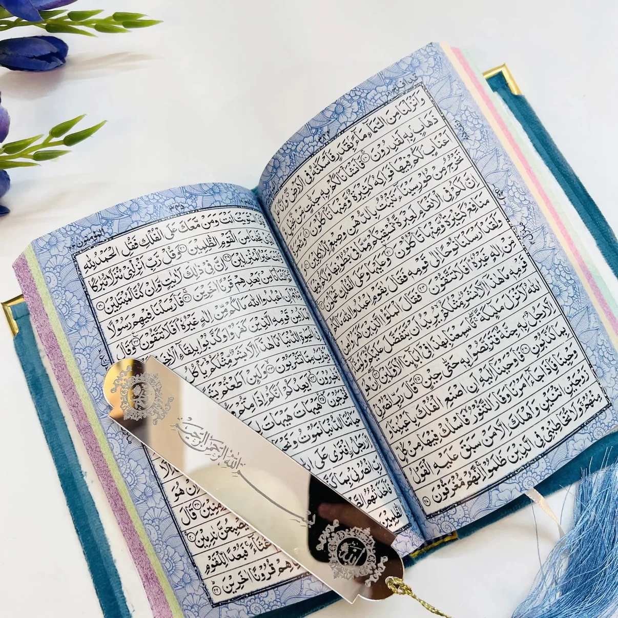 Islamic Gift Box, Special Gift for Father, Velvet Quran, Crystal Tasbih Set, Gift for Dad Unique Islamic Gift