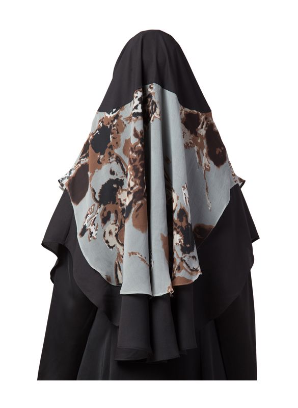 Khimar Ready To Wear Instant Hijab With Mask And Under Scarf Cap Chiffon