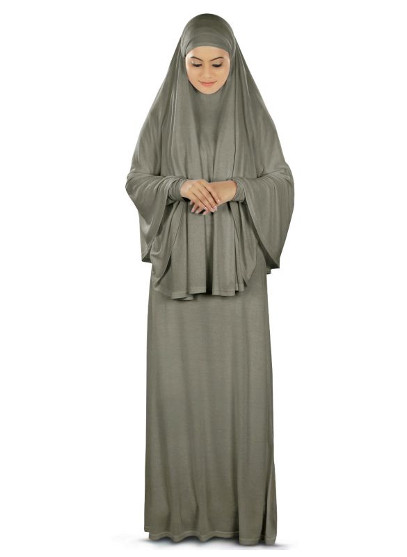 Dua Prayer Set Hijab And Full Sleeve Dress Charcoal