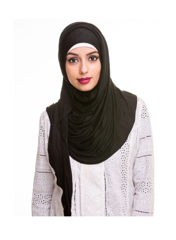 Black Jersey Instant Hijab
