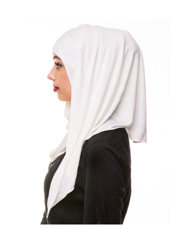 Off White Jersey Instant Hijab