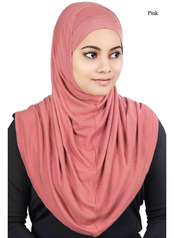 Two Piece Al Amira Jersey Hijab Pink