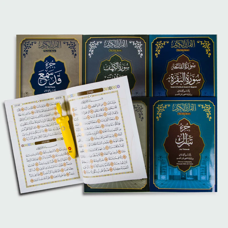 Wartel Quran Set with Reading Pen | Interactive Holy Quran Reading Pen Set for Guided Quran Learning, Recitation & Memorization