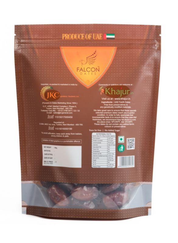 Falcon Fardh Seeded Dates Pouch 500g