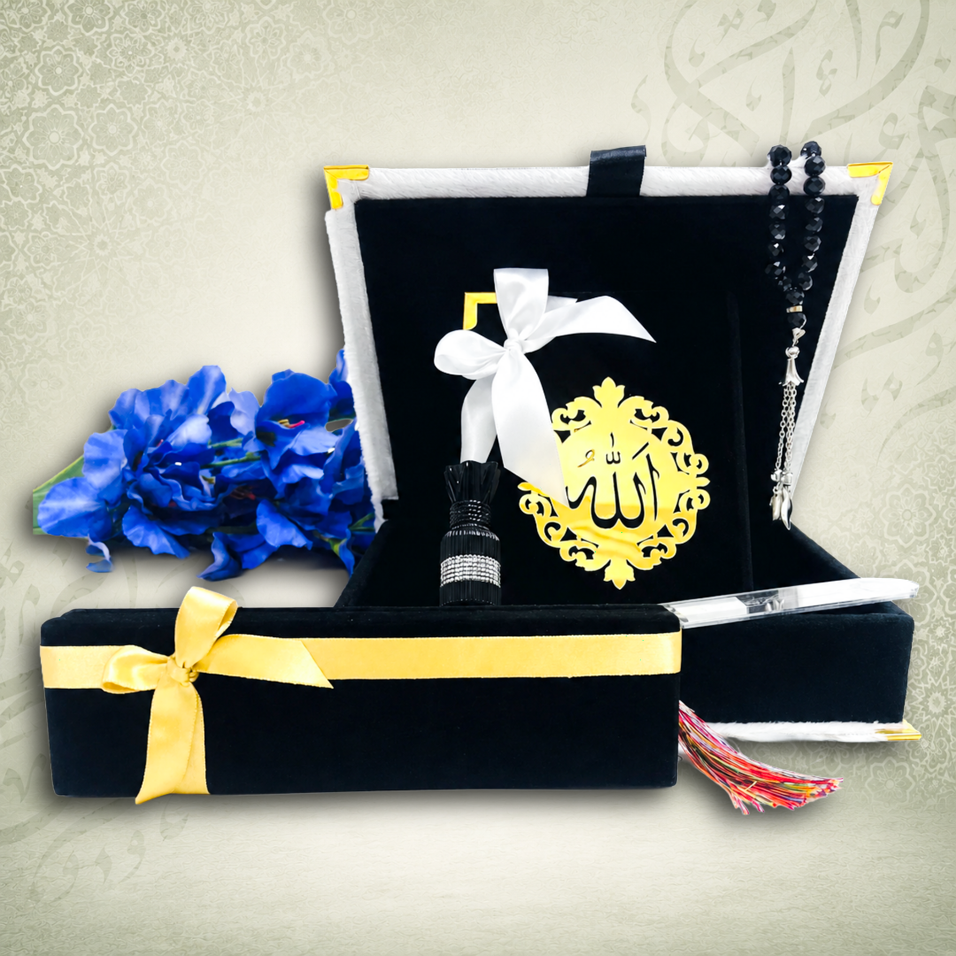 Luxurious Islamic Gift Set in Picturesque Rainbow Themed Soft Fur | Quran Gift