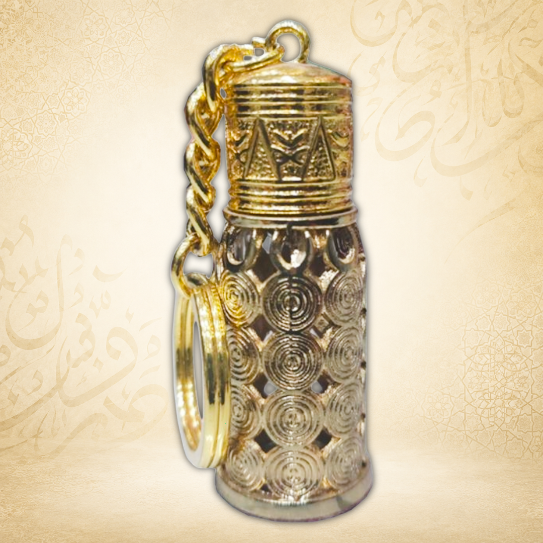 Golden Decorative Empty Attar Bottle