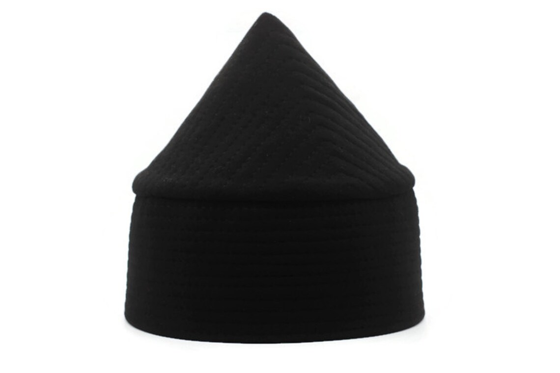 Cyprus  Black Naqshibandi Kufi | Premium Haqqani Sufi Hat | Muslim Takke Peci Islamic Cap for Men