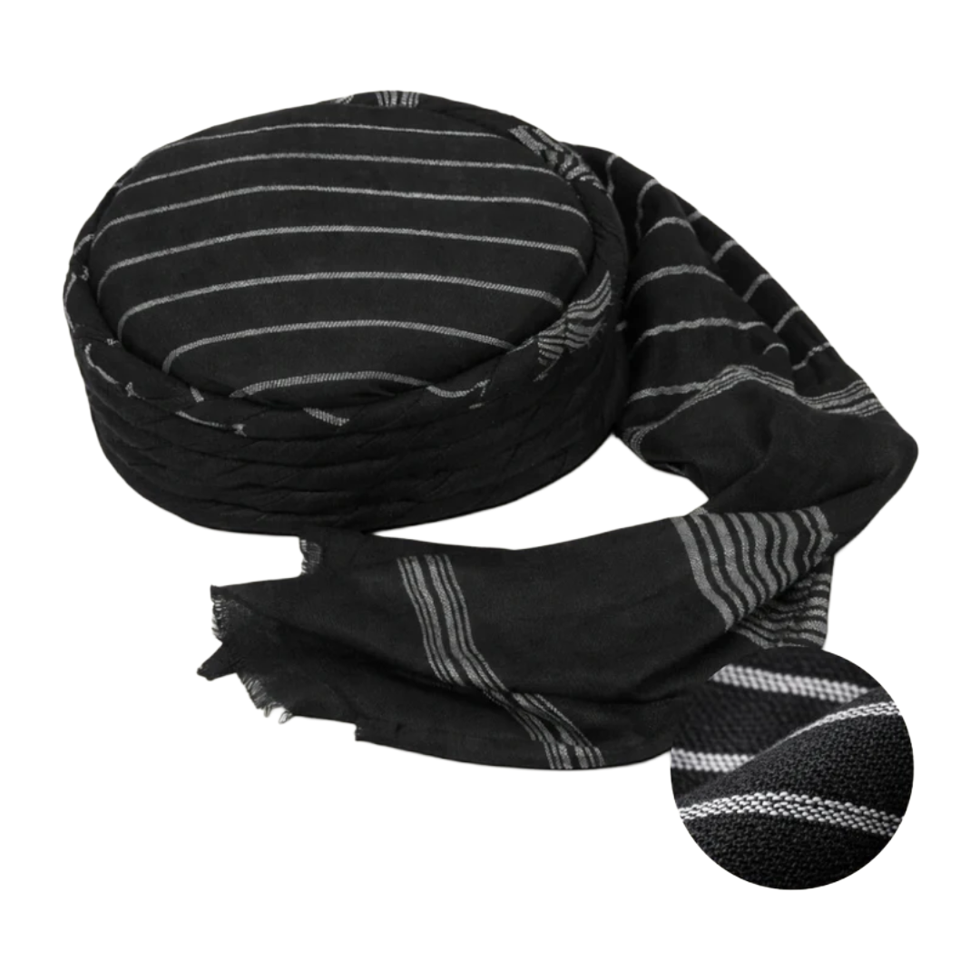 Premium Readymade Afghani Imama | Traditional Islamic Turban | Ready-to-Wear Muslim Headwear for Men