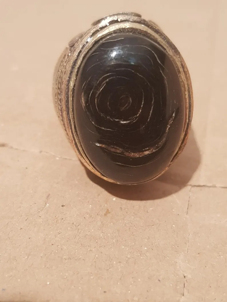 Haunted Ancient Islamic Talismanic Ring Massive Black