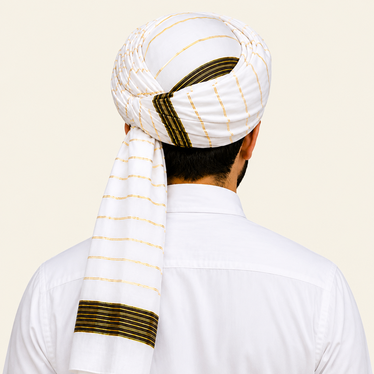 Premium Unstitched Islamic Imama | Soft Breathable Islamic Turban Fabric for Men