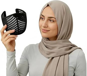 Hair Grip Band Headscarf Holder Non-Slip Hair Fixing Band Soft Scarf Undercap Headband for Hijab Black