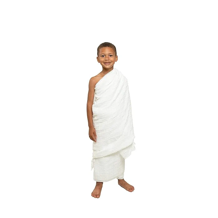 Premium Kids Pure Cotton Towel Ihram Set for Hajj & Umrah