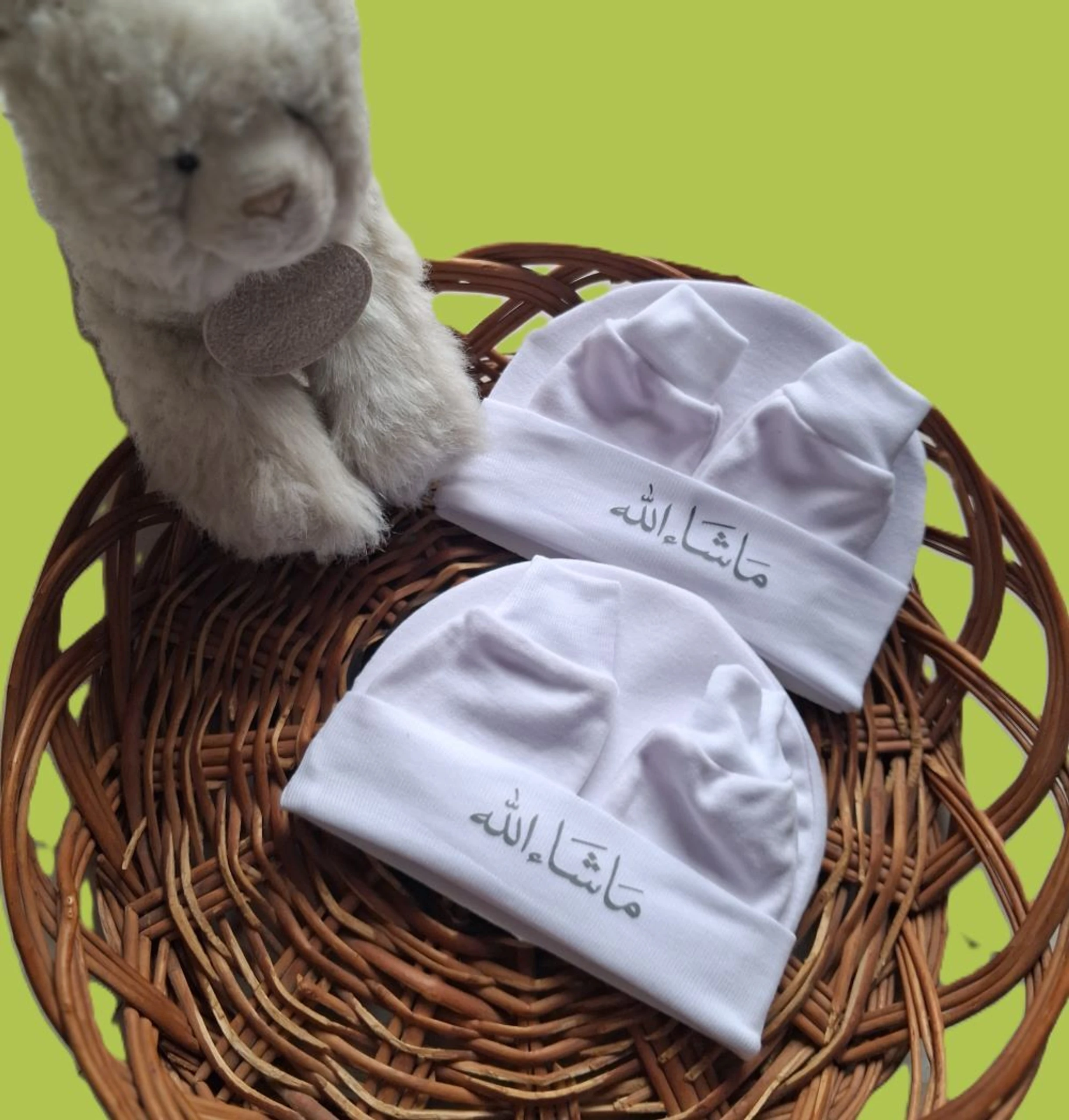 Baby Prayer Cap White Pack of 2 | Soft Cotton Islamic Prayer Caps for Babies & Toddlers