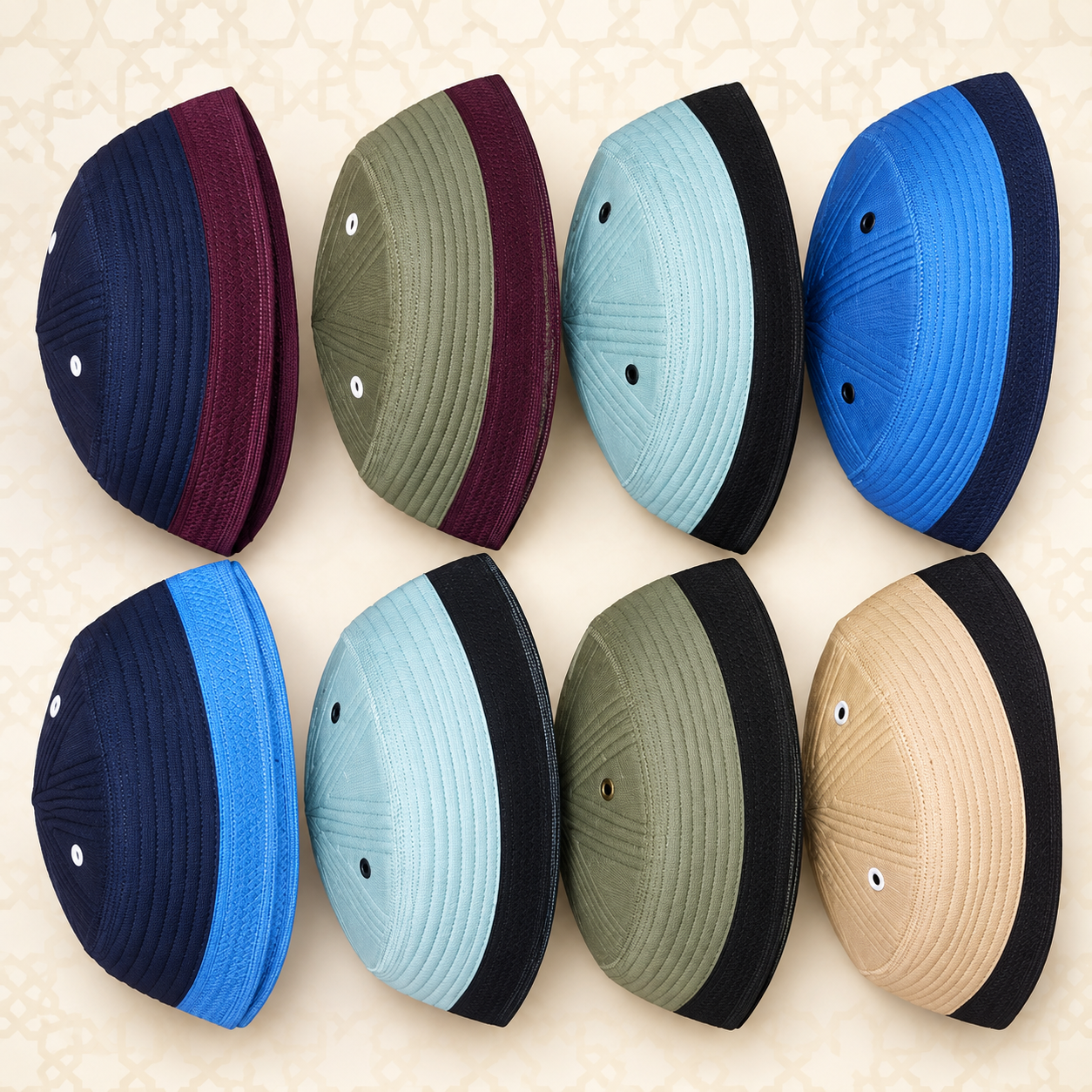 Indonesian Cap for Men – Islamic Muslim Prayer Topi, Ribbed Traditional Design